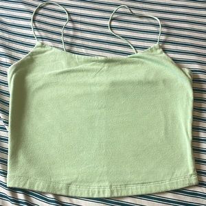 Mint green crop top tank